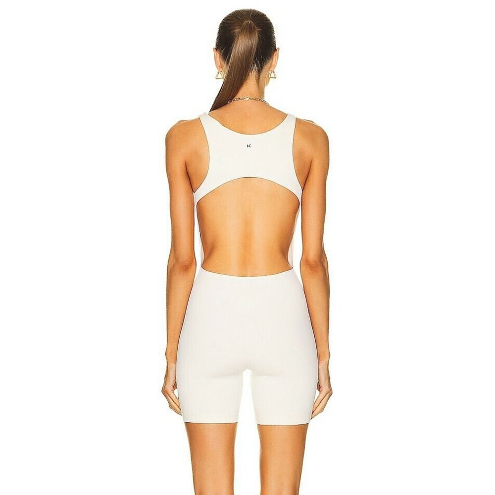 KORAL Test Blackout Short Romper‎ Jumpsuit One Piece in Macadamia Size XL
